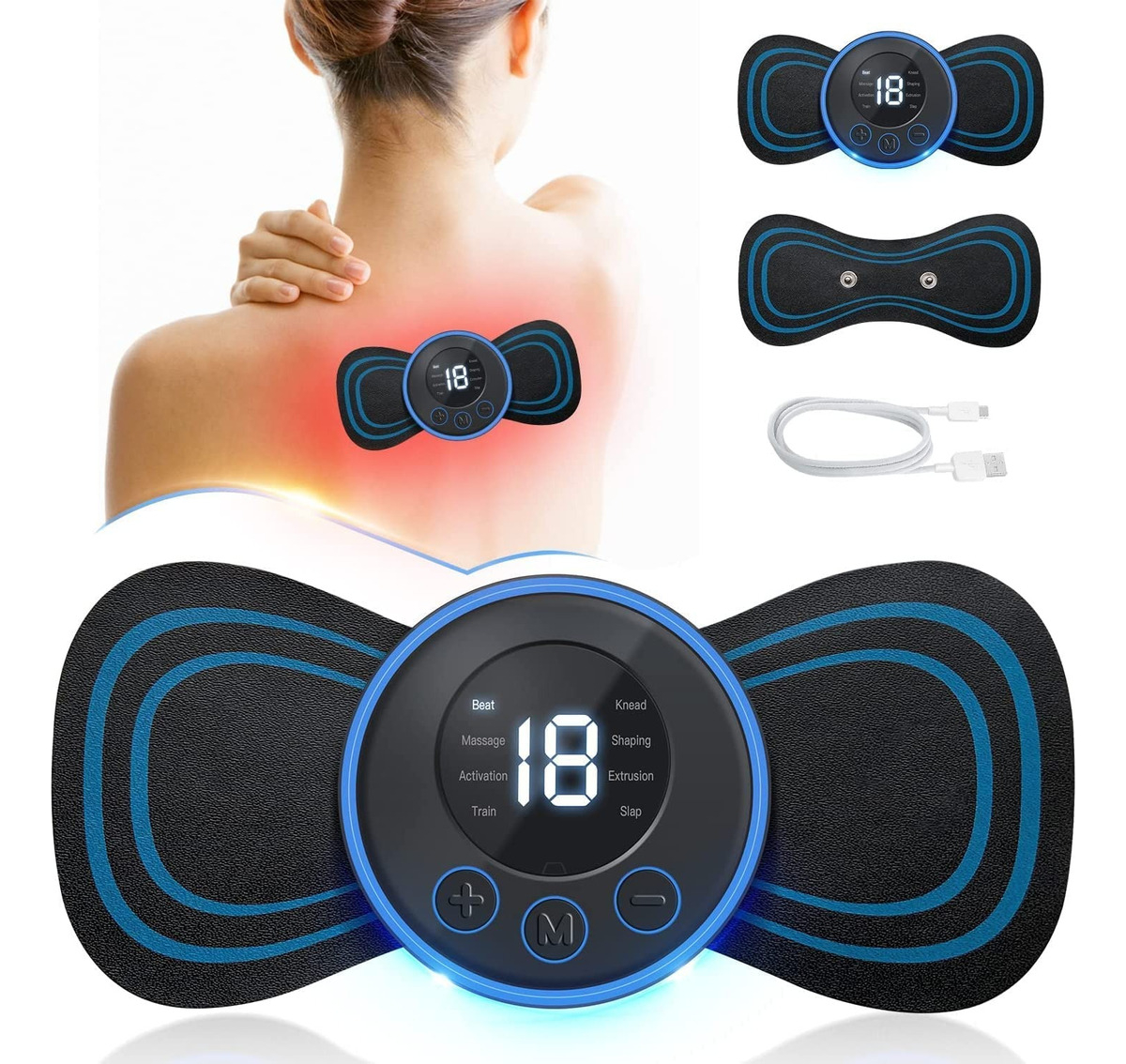 Mini Masajeador EMS Portátil Relajación Muscular Cuello Espalda LEER DESCRIPCION